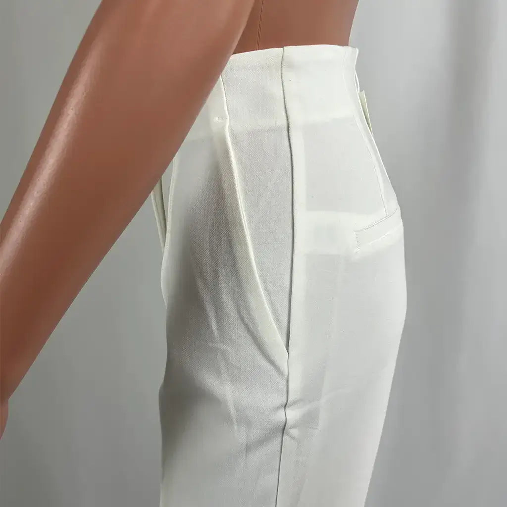 Side Detail View of the Forcast Nalani Pin Tuck Trousers