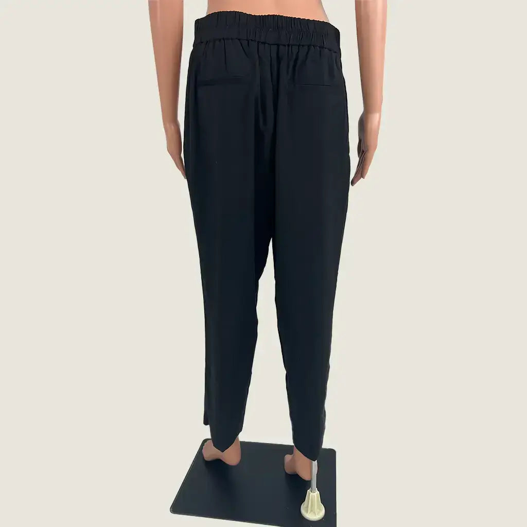 Back View of the Forcast Women's Christa Tapered Waistband Pant