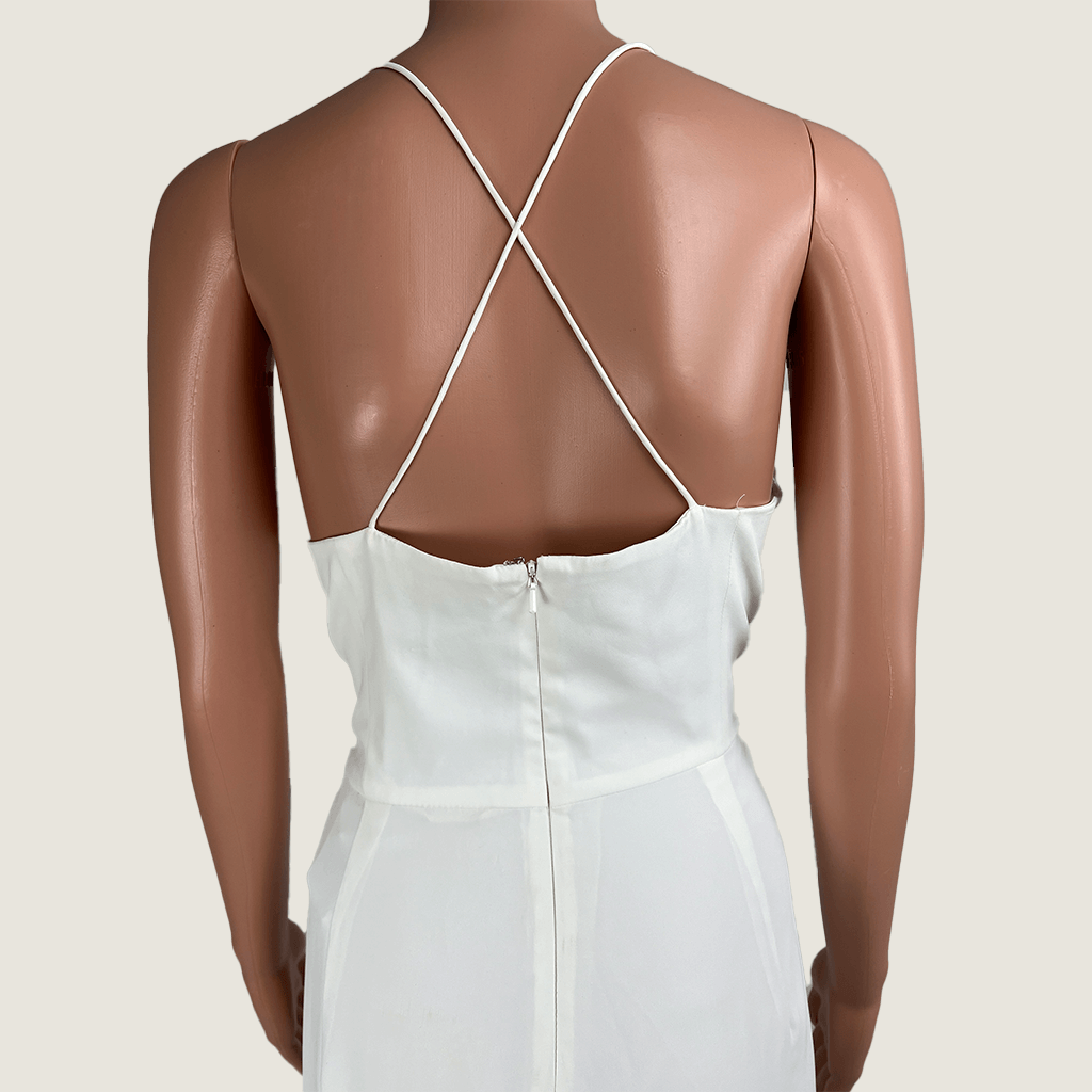 Forever New Charlotte Drape Maxi Dress Back Detail