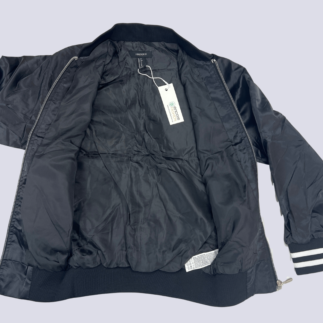 Front inner lining view of the Forever New 21 Black Jacket