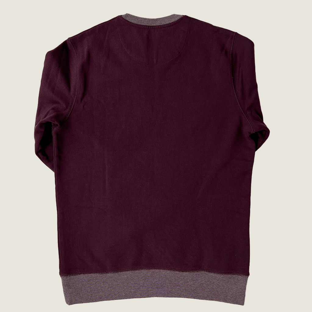 Back View Of The Fred Perry Mens Long Sleeve Sweater