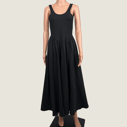 Free People Black Maxi Sleeveless Dress Front