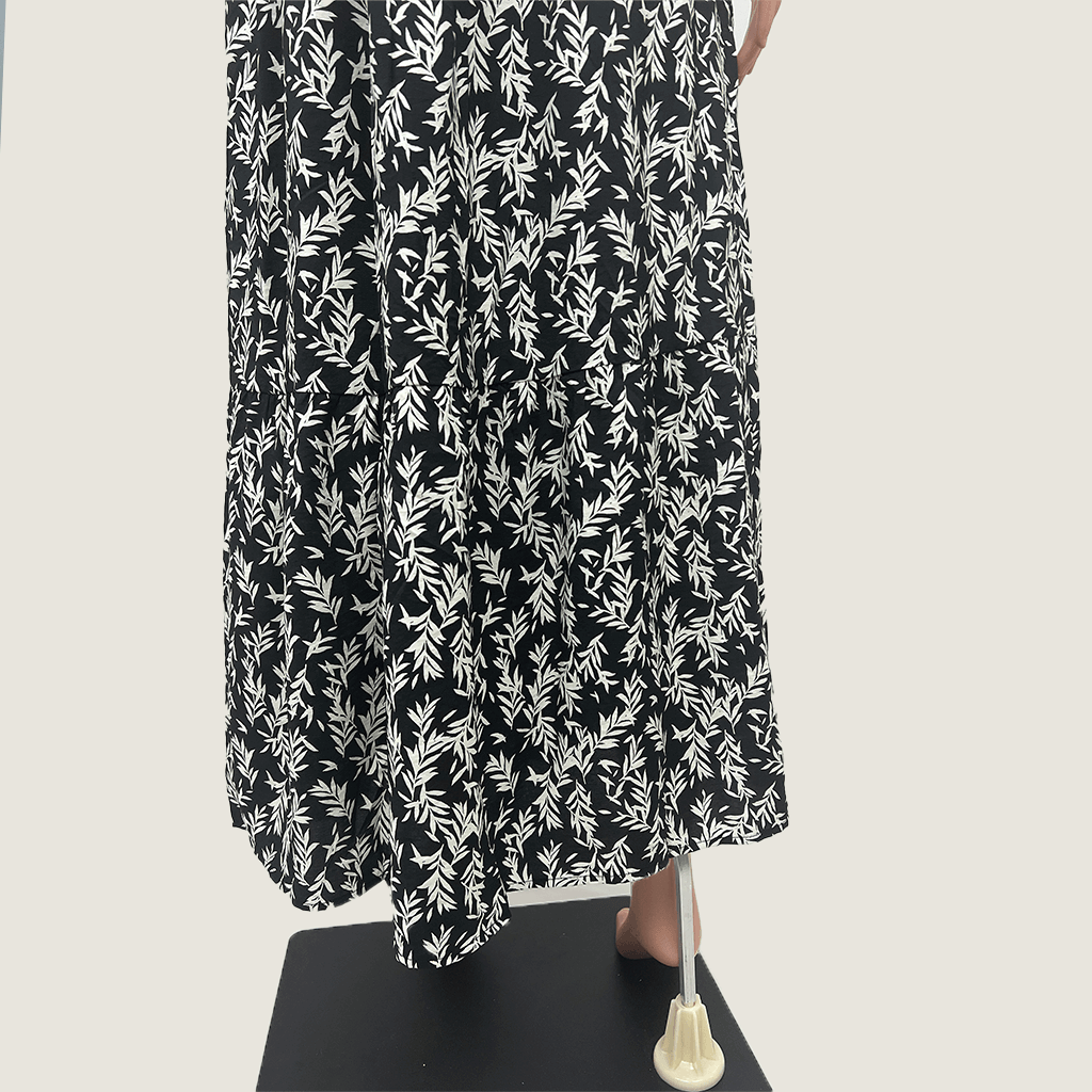 French Connection Sweetheart Midi Dress Skirt Detail