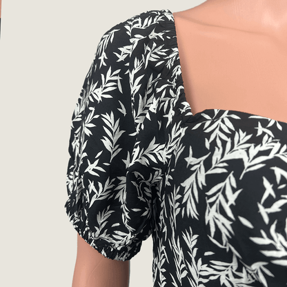 French Connection Sweetheart Midi Dress Sleeve Detail