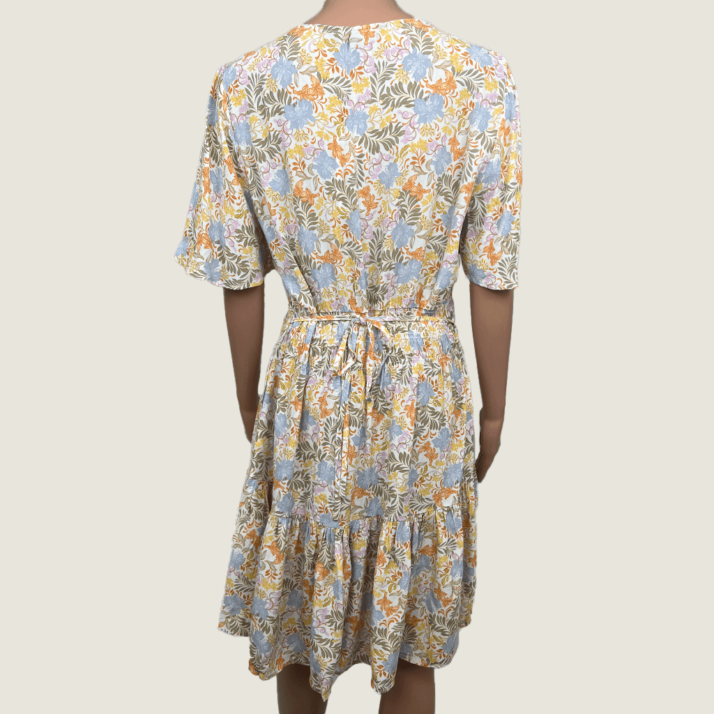 French Connection Flutter Sleeve Tea Mini Dress Back