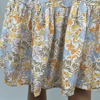French Connection Flutter Sleeve Tea Mini Dress Back Hem Detail