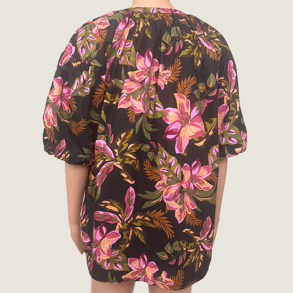 French Connection Tropical Print Women's Top Back