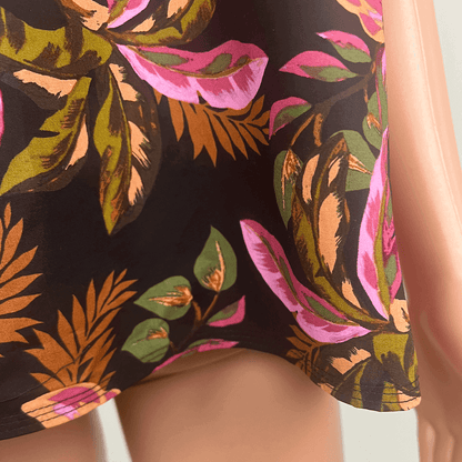 French Connection Tropical Print Women's Top Hem Detail
