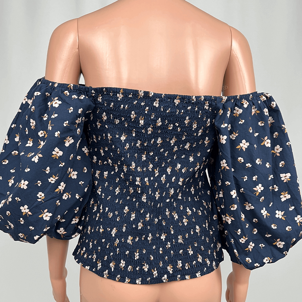 French Connection Puff Shirring Top Back