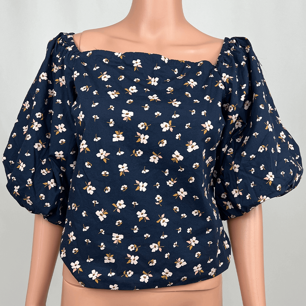French Connection Puff Shirring Top Front