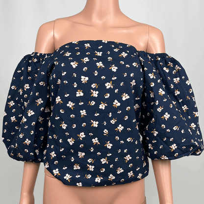 French Connection Puff Shirring Top Off The Shoulder 