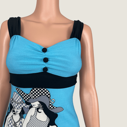 G-Shape Summer Retro Dress Bust Detail