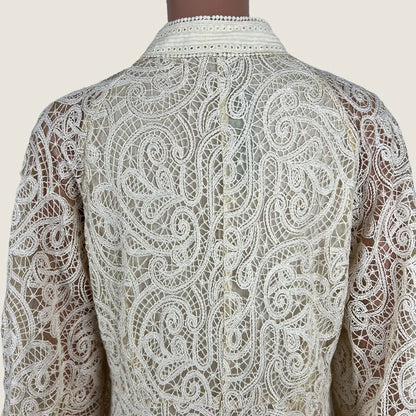 Back detail view of the GDS Estella Lace Midi Long Sleeve Dress