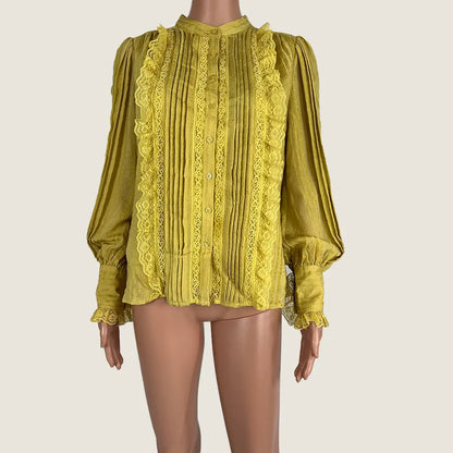 Front View of the GDS Helenam Woman's Long Sleeve Blouse