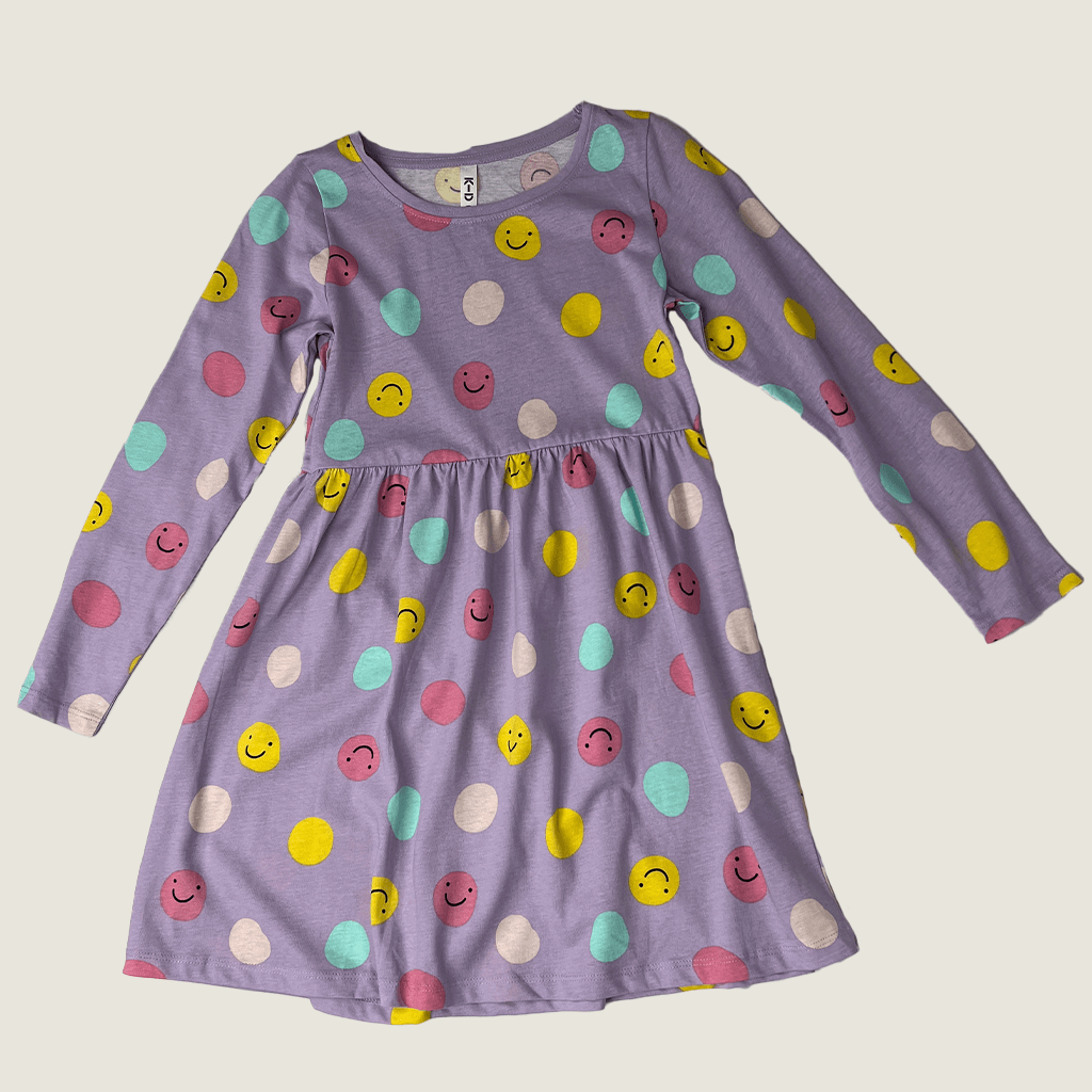 K-D Long Sleeve Girl's Dress Front