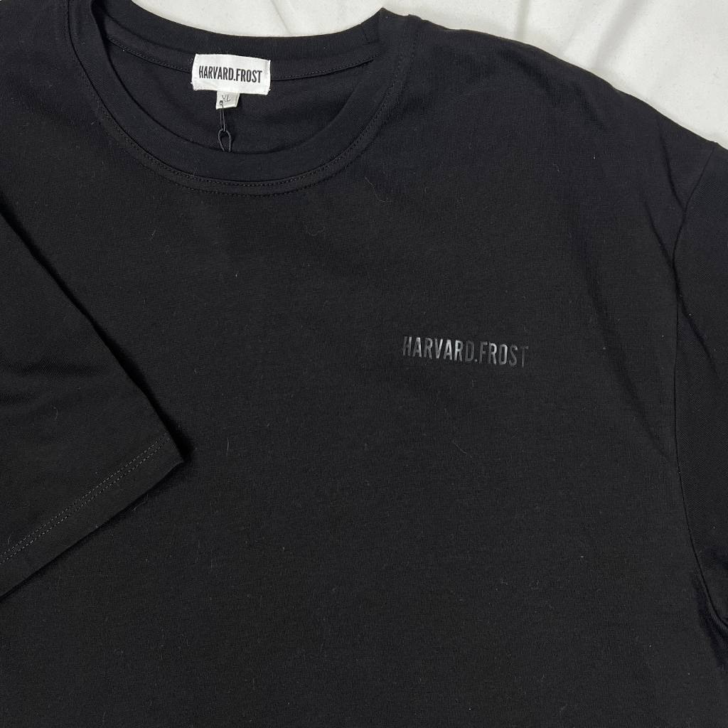 Harvard Frost Mens Signature Black T-Shirt Detail