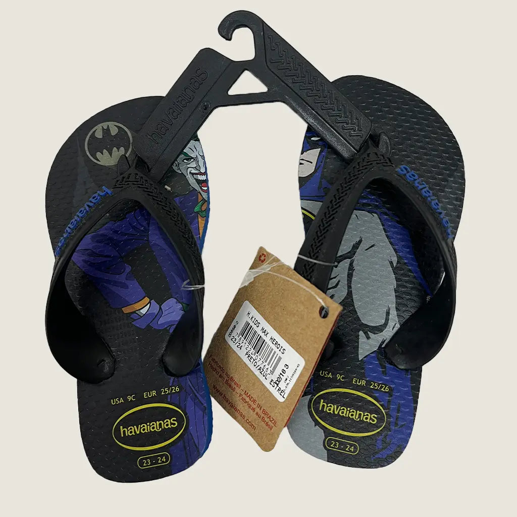 Front View of the Havaianas Baby Flip Flops with Joker Design