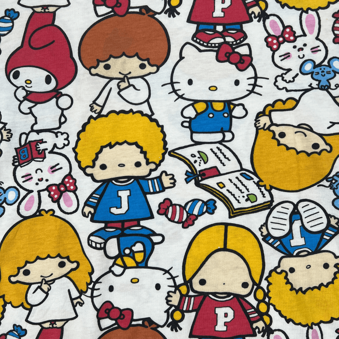 Front print detail view of the Hello Kitty T-shirt