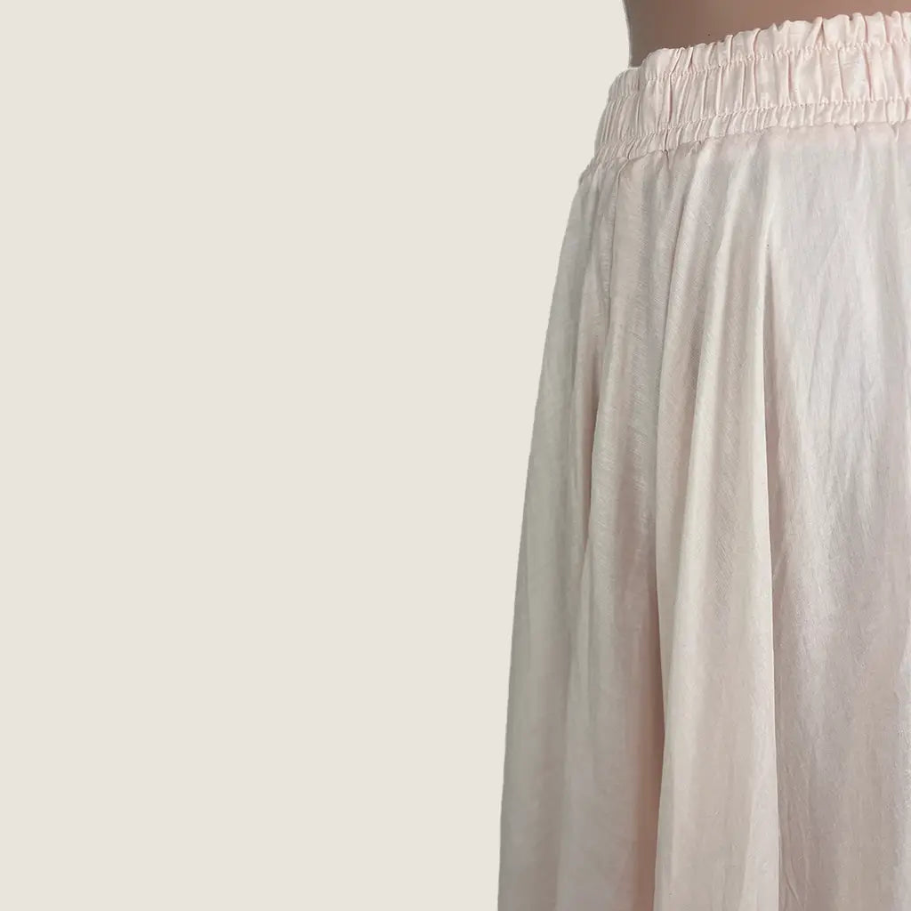 Front Waist Detail View of the Holiday Village Skirt - Pink Sorbet