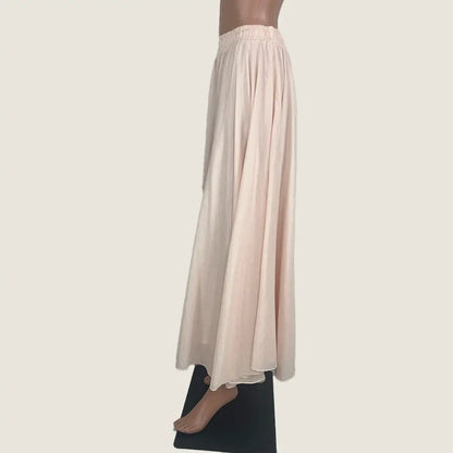 Side View of the Holiday Village Skirt - Pink Sorbet