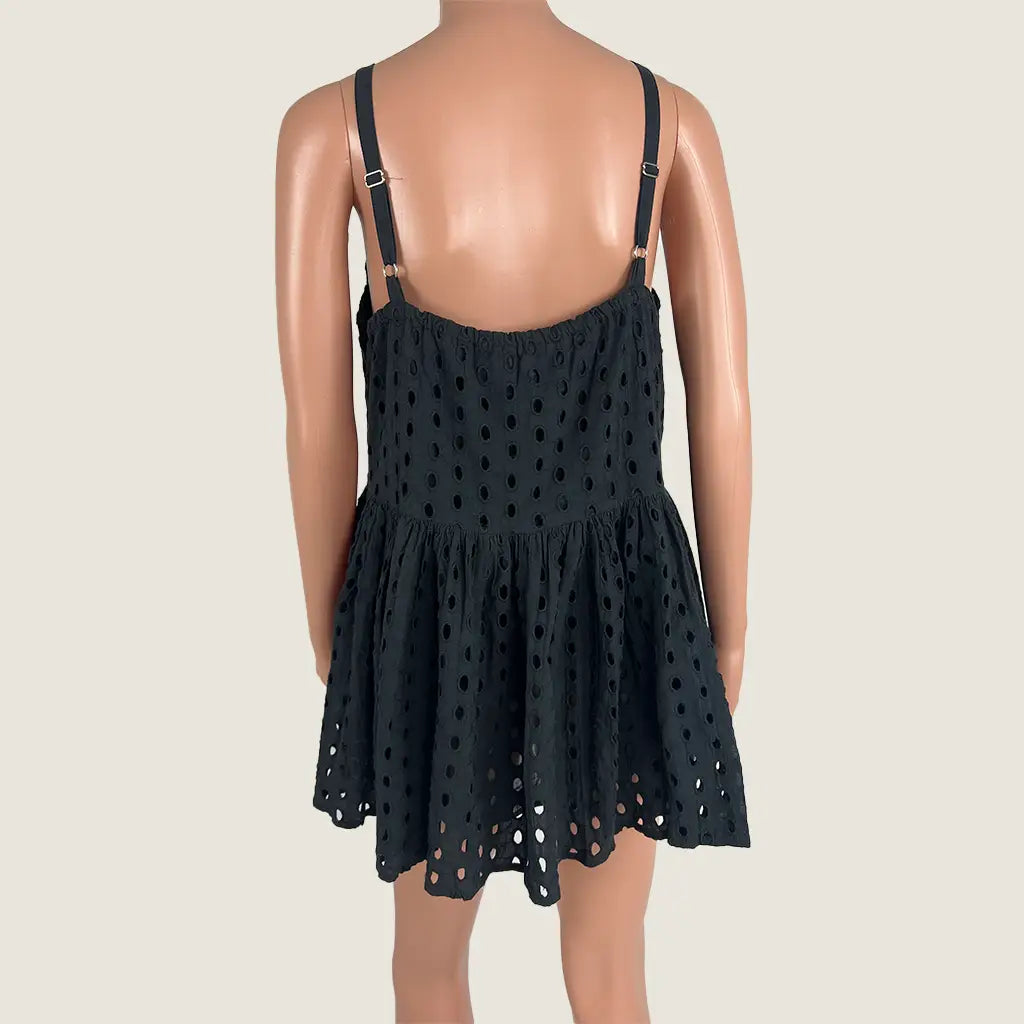 Back View of Holiday Balandra Sleeveless Top in Black