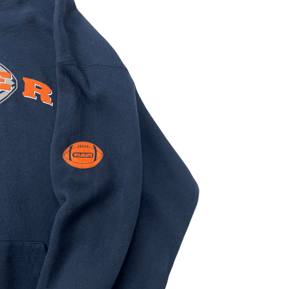Front shoulder detail view of the Baker Football Hoodie