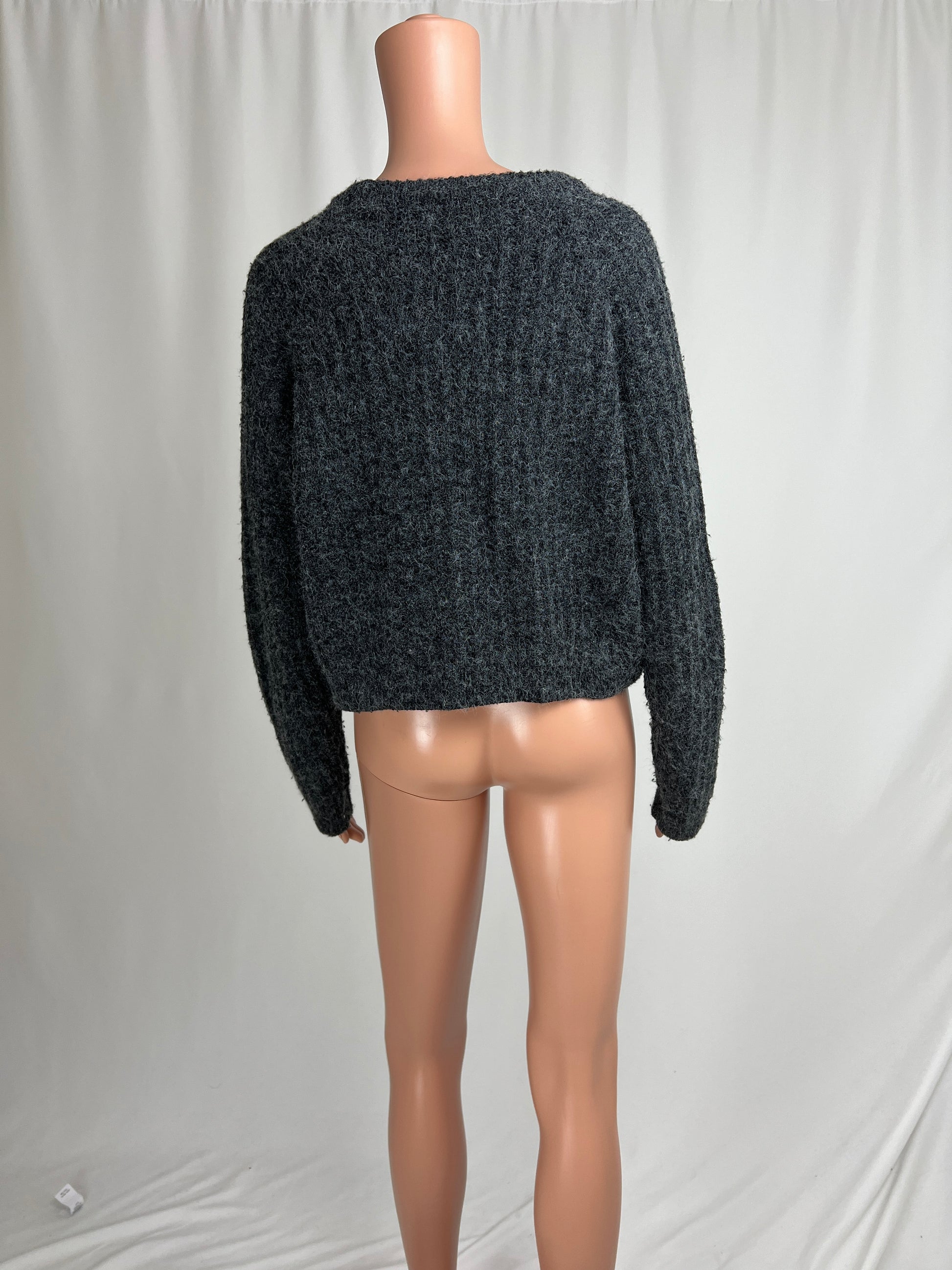 Back view of the Minkpink grey jumper