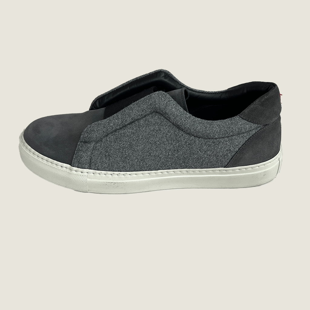 Side View of the Isaia Men's Slip Sneaker On 