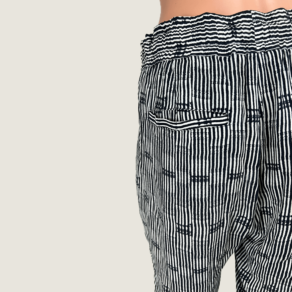 Front close up view of the Jag Striped Pull On Pants