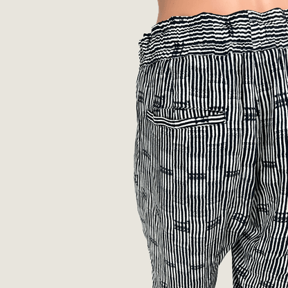 Front close up view of the Jag Striped Pull On Pants