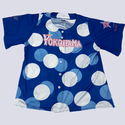 Front view of the Japanese Baseball Jersey-Blue_Yokohama