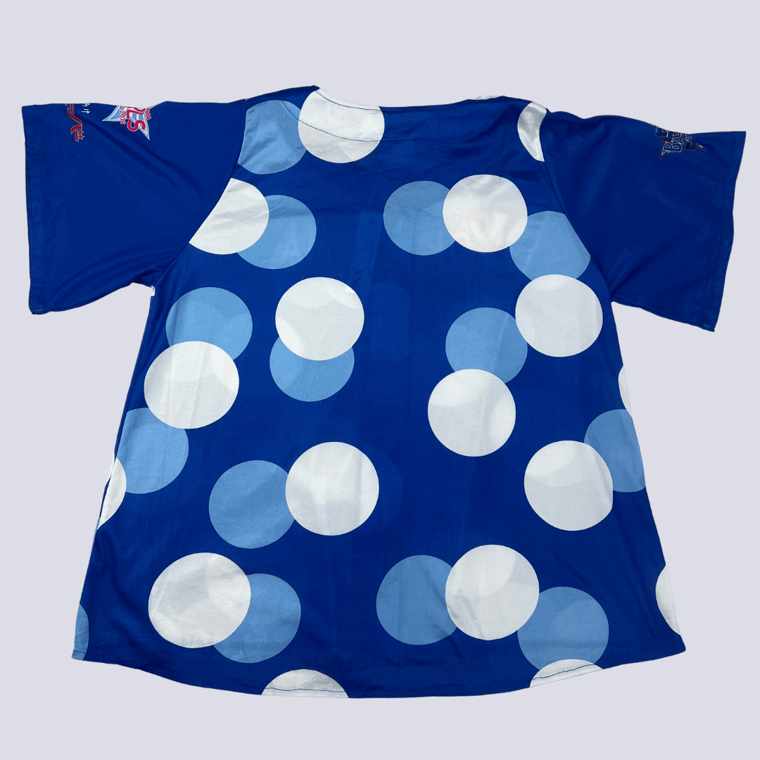 Back view of the Japanese Baseball Jersey-Blue_Yokohama