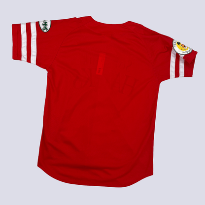 Back view of the Japanese Baseball jersey - Red Soft Bank Hawks
