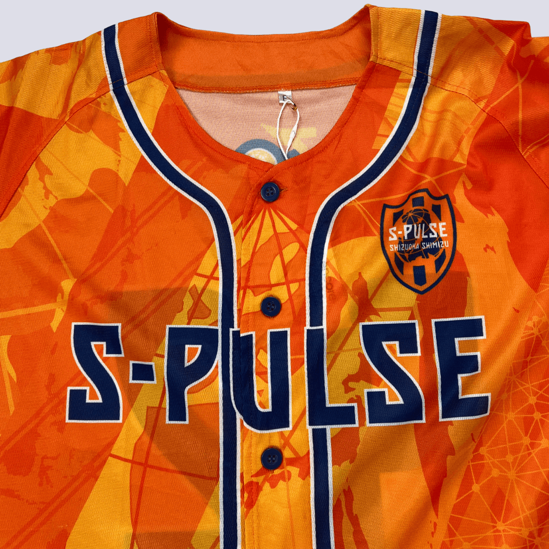 Front detail view of view of the Japanese baseball jersey S-Pulse