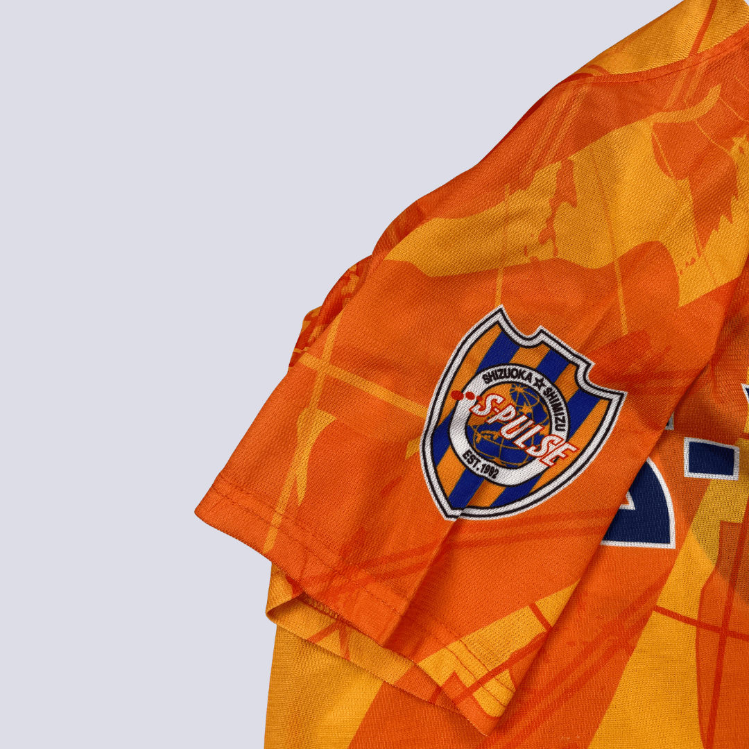 Sleeve detail view of view of the Japanese baseball jersey S-Pulse