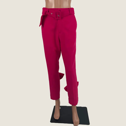 Front View of the Justin Tong Bow Chic Pant