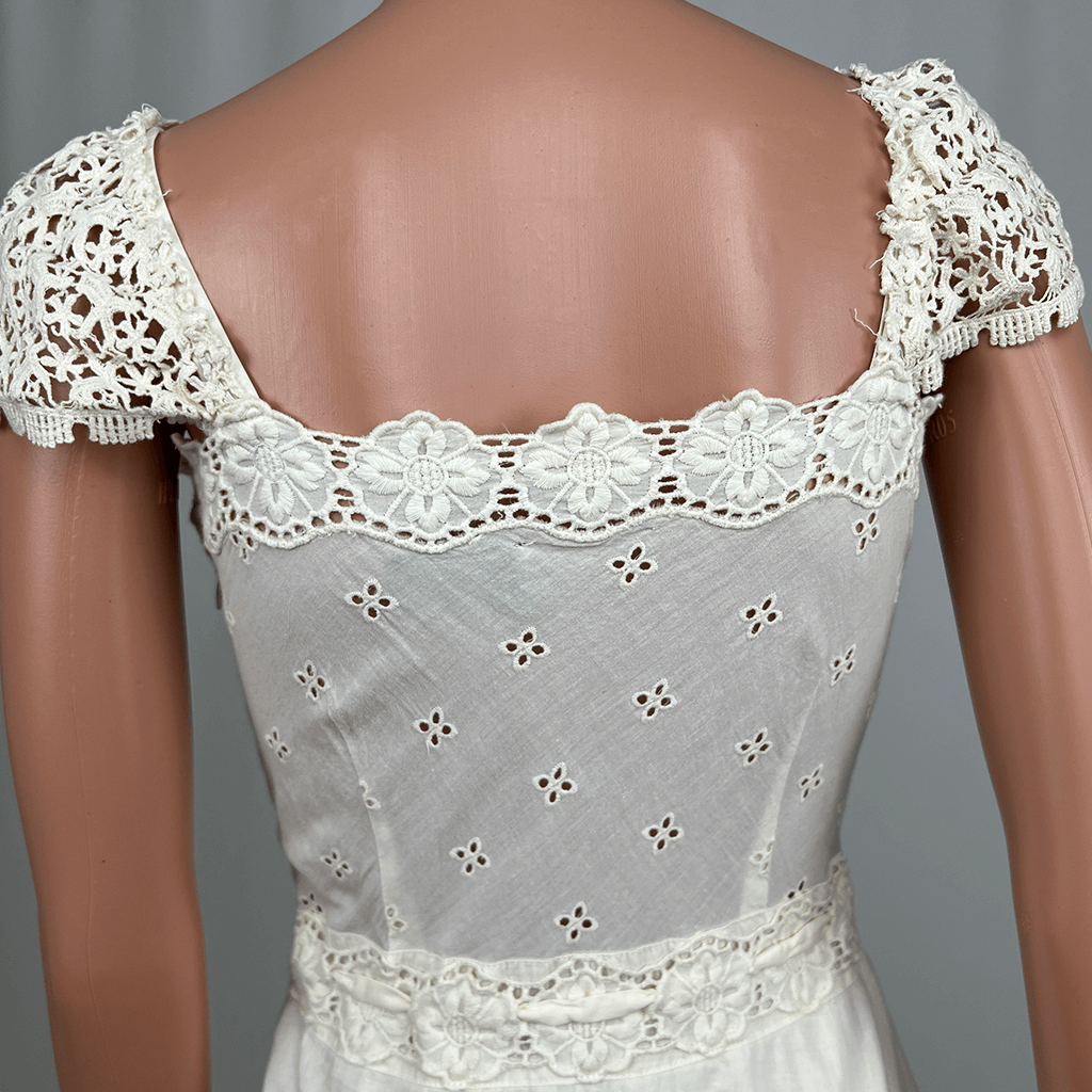 Kachel White Summer Dress Back Detail