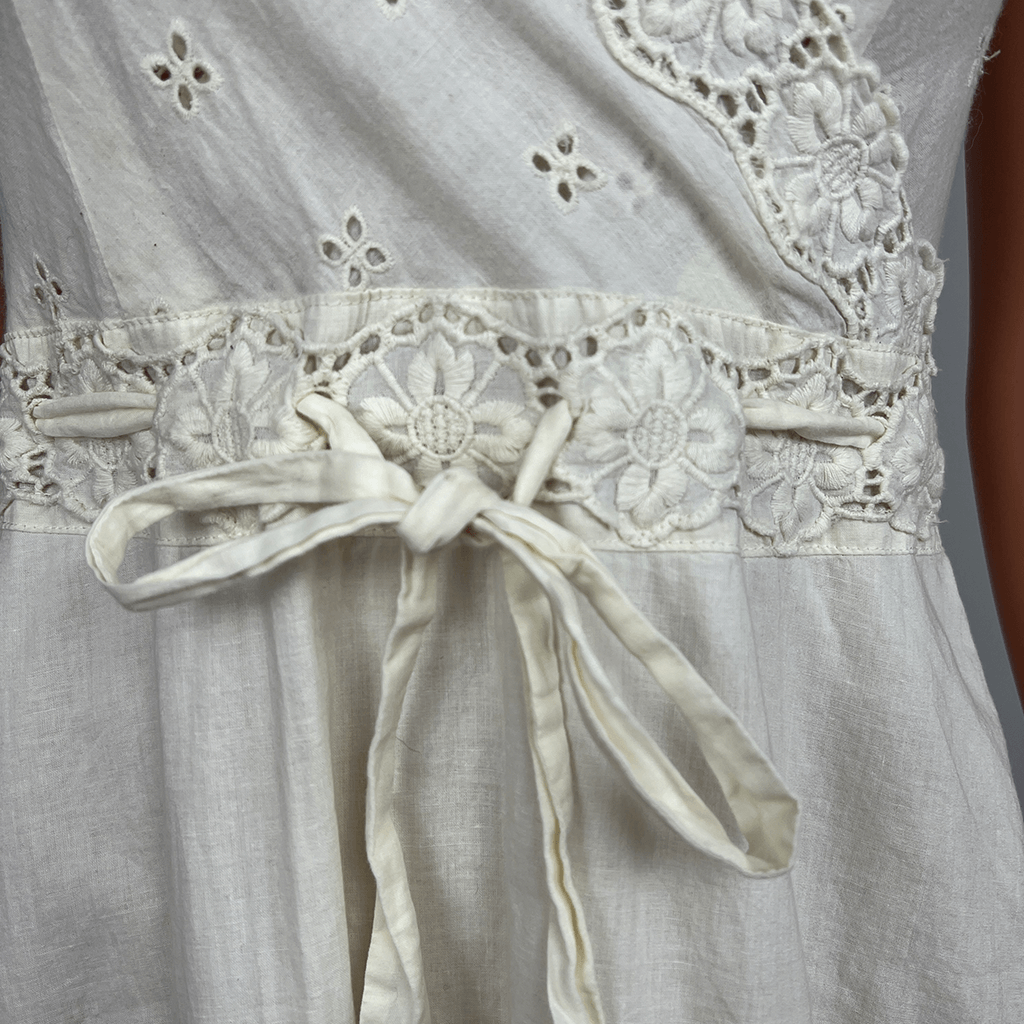 Kachel White Summer Dress Waist