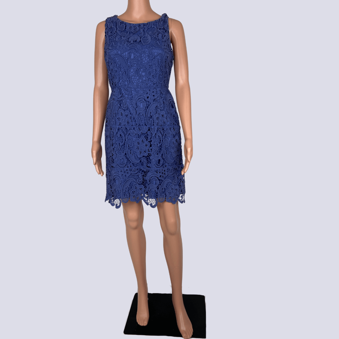 Front view of the Kachel purple lace dress