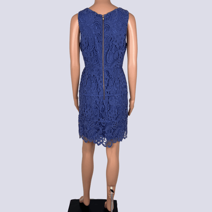 Back view of the Kachel purple lace dress