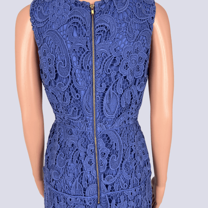 Back detail view of the Kachel purple lace dress