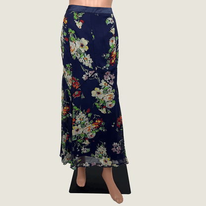 Karen Millen Silk Crepe Floral Maxi Skirt Front