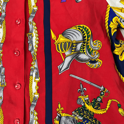 Men's Shirt With Knight Helmet Detail