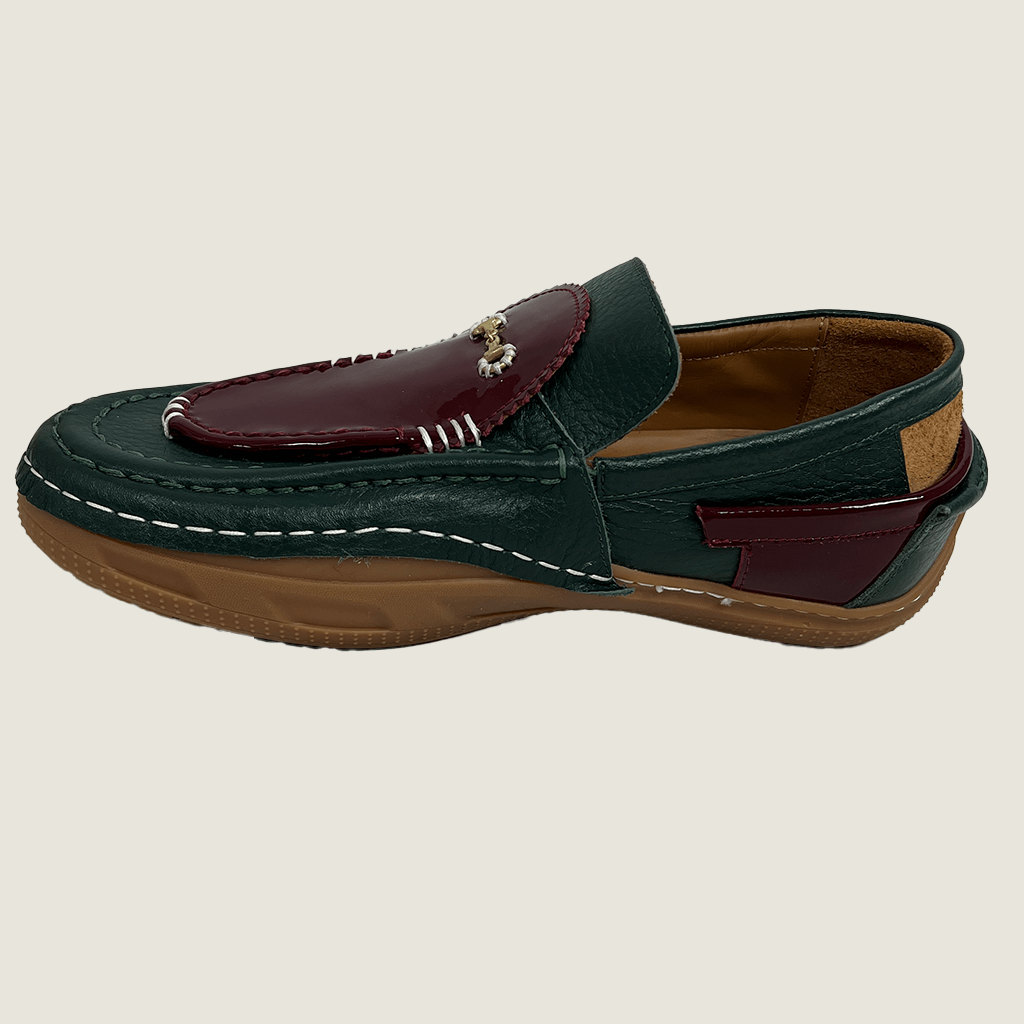 Side View of the Kolor Patchwork Leather Loafer