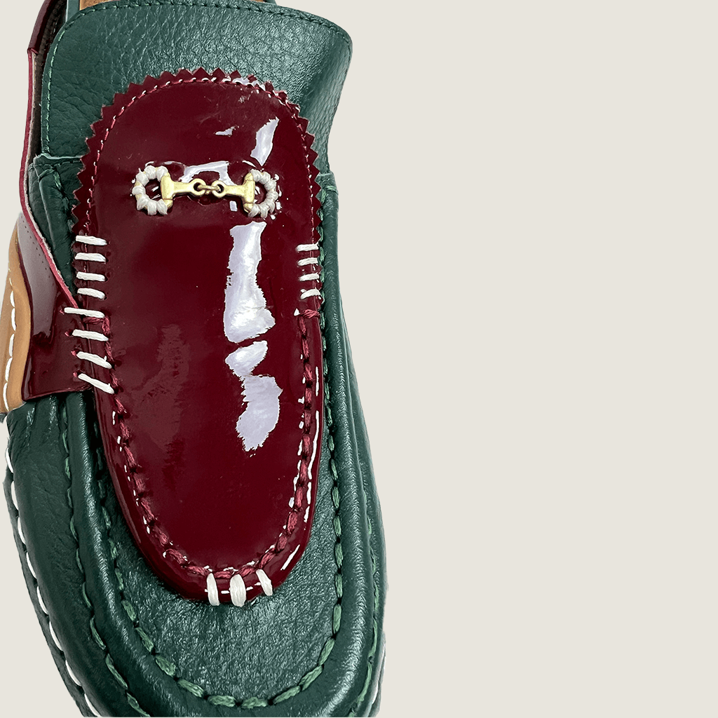 Front View of the Top on the Kolor Patchwork Leather Loafer