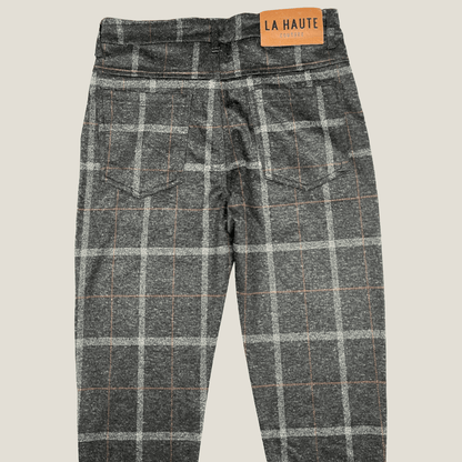 Men's La Haute Couture Dark Check Pants Back Detail