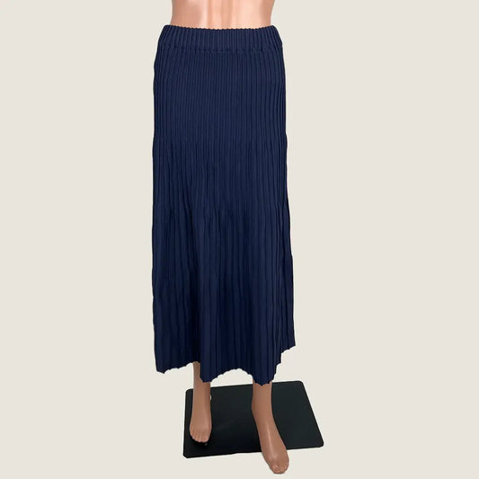 Front View of the Label Of Love Ribbed A-Line Maxi Skirt