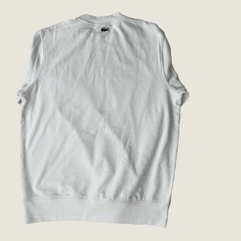 Back view of the Lacoste Men's White Logo Sweater