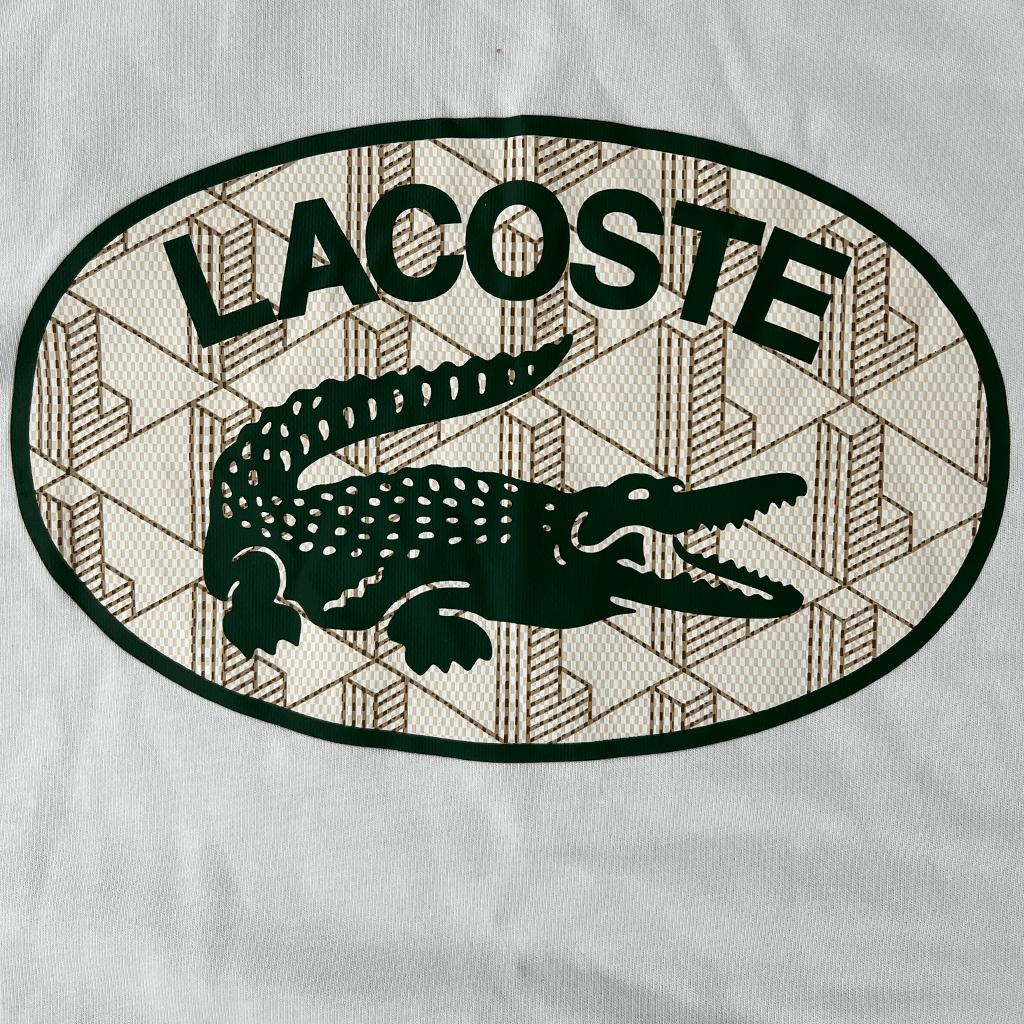 Front Detail of the Lacoste Men's White Logo Sweater