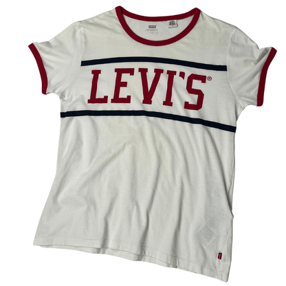 Front view of the Levi Women's Graphic T-Shirt Large